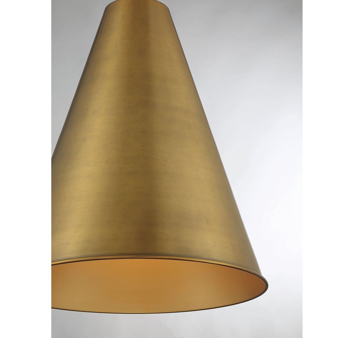 Éclairage Meridian M70112NB Lumière Meridian One Suspension en laiton naturel