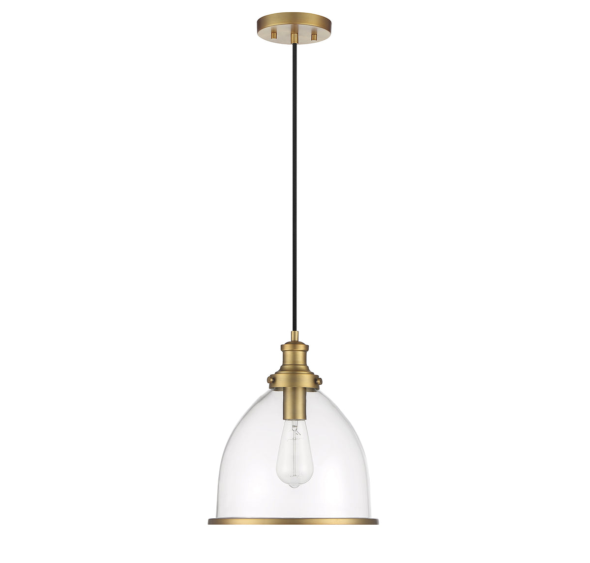 Éclairage Meridian M70119NB Lumière Meridian One Suspension en laiton naturel