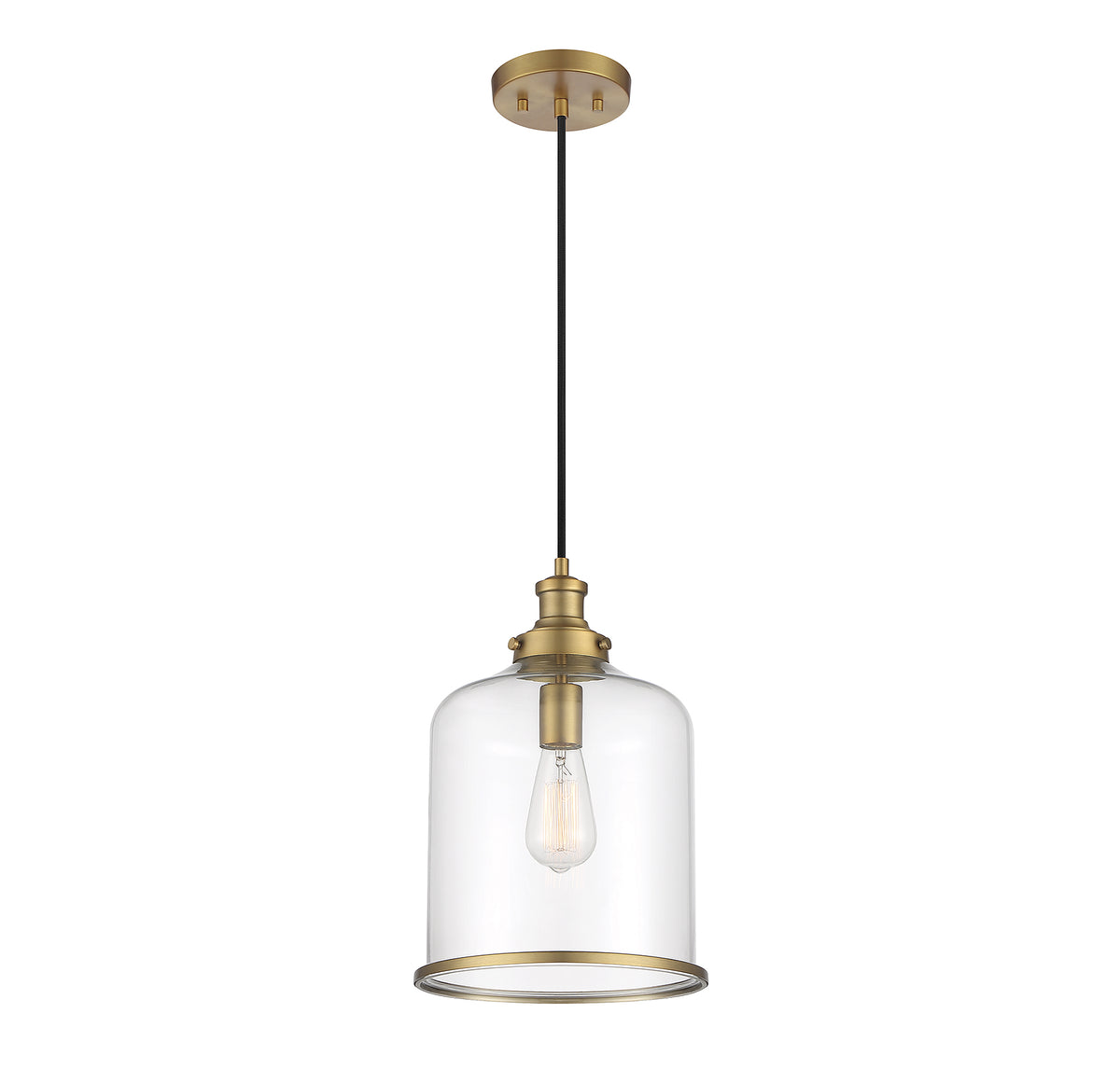 Éclairage Meridian M70120NB Lumière Meridian One Suspension en laiton naturel