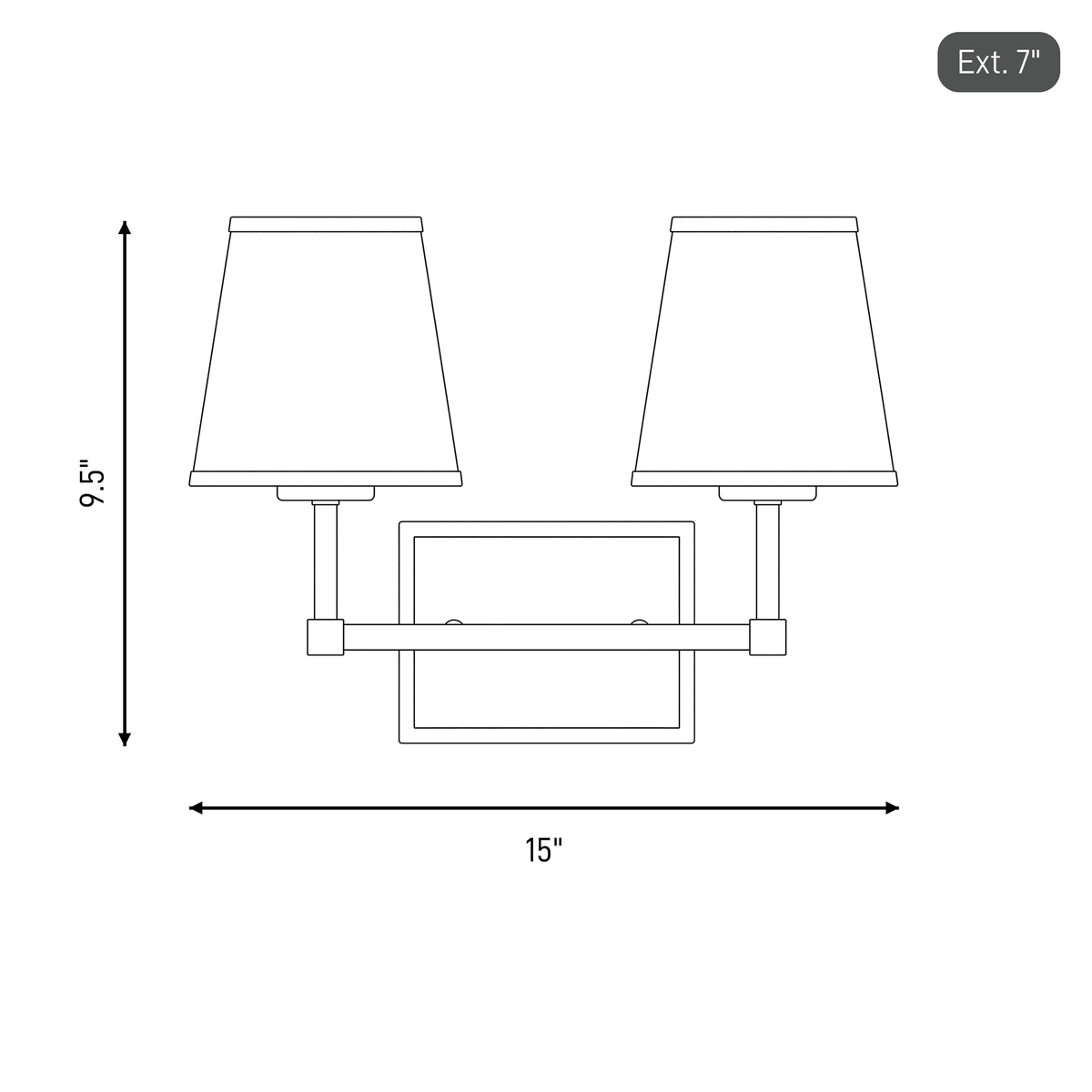 Meridian Lighting M80052PN Meridian Bathroom Vanity Light in Polished Nickel