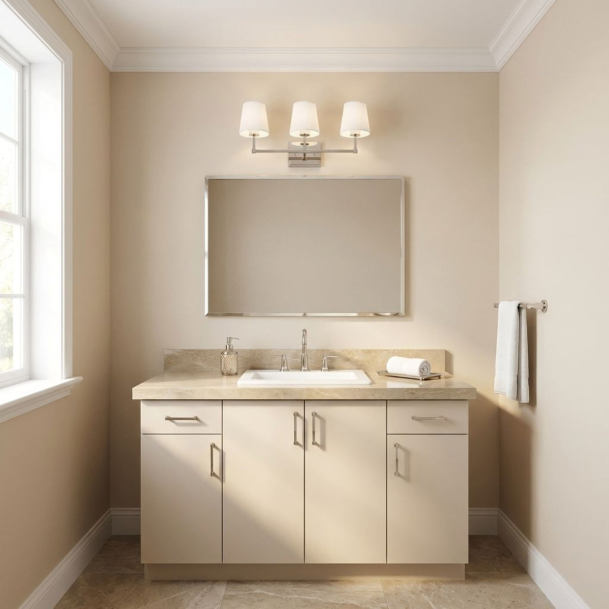 Meridian Lighting M80053PN Meridian Bathroom Vanity Light in Polished Nickel