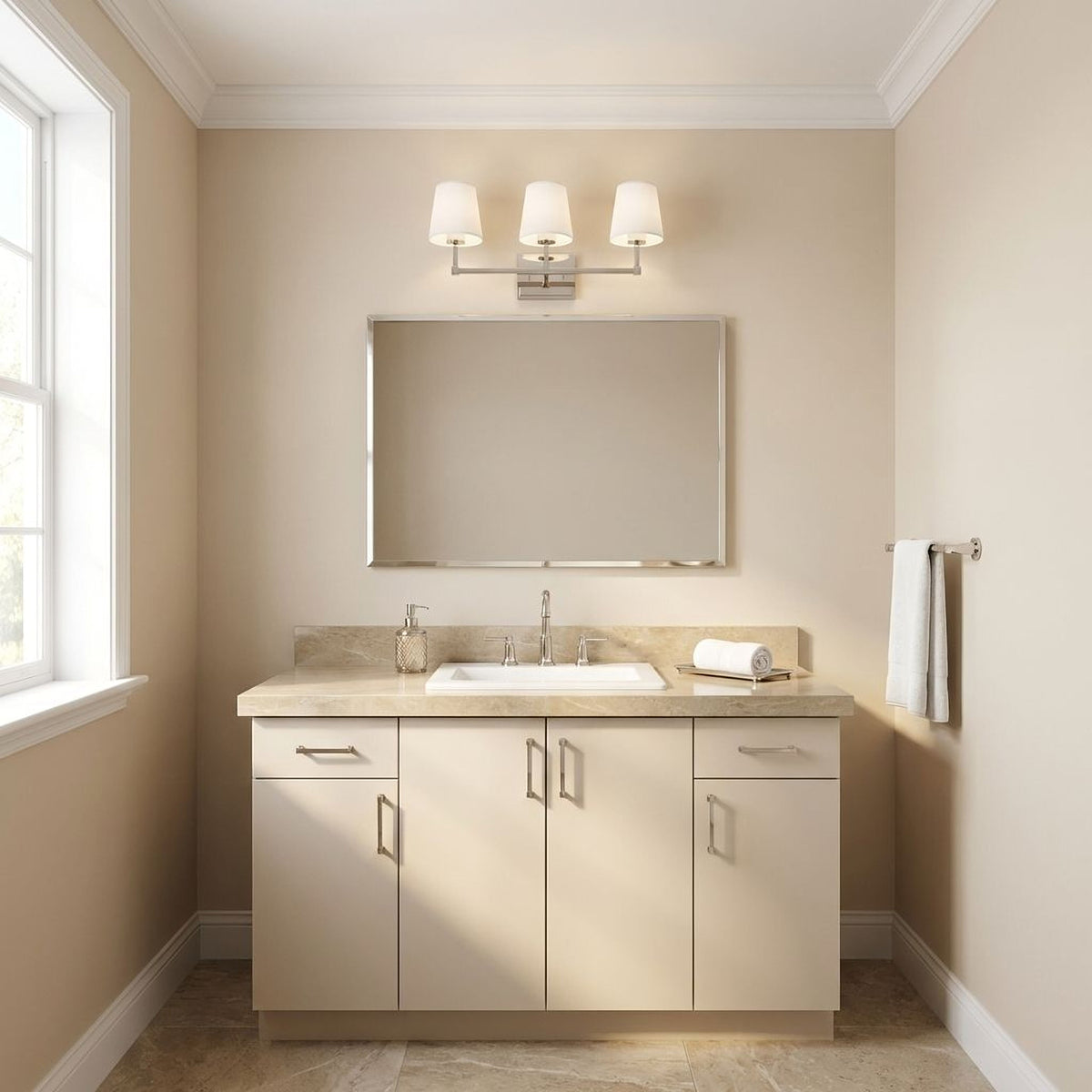 Meridian Lighting M80053PN Meridian Bathroom Vanity Light in Polished Nickel
