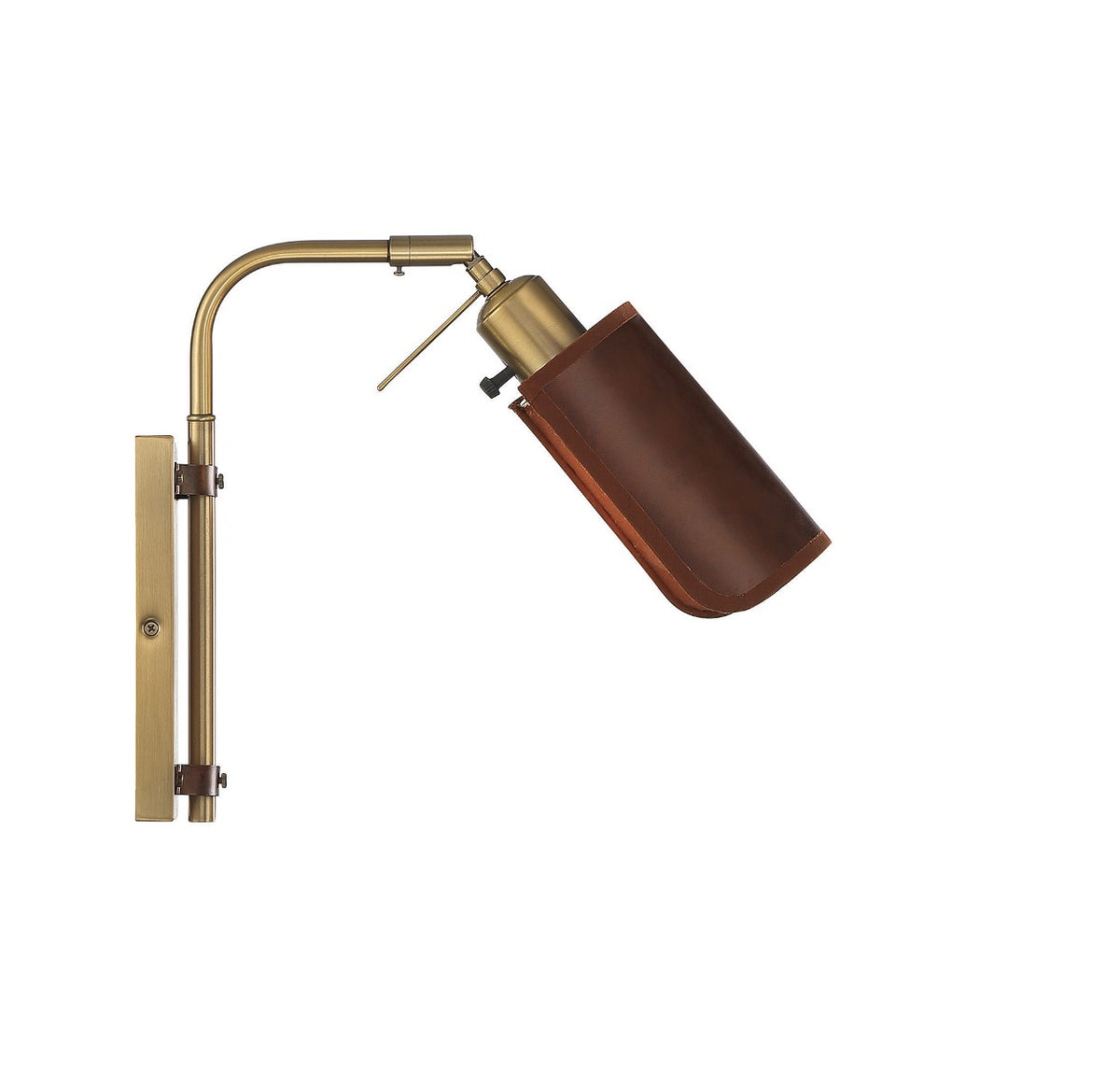 Éclairage Meridian M90062NB Meridian One Light réglable Murale en laiton naturel