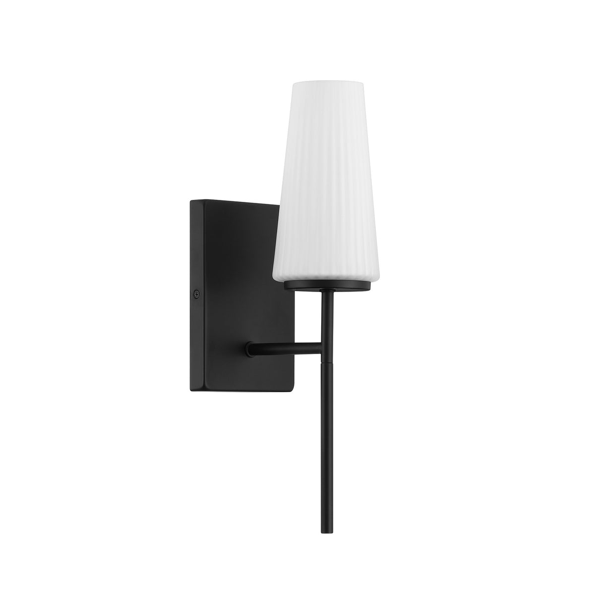 Meridian Lighting M90115MBK Meridian One Light Wall Sconce in Matte Black
