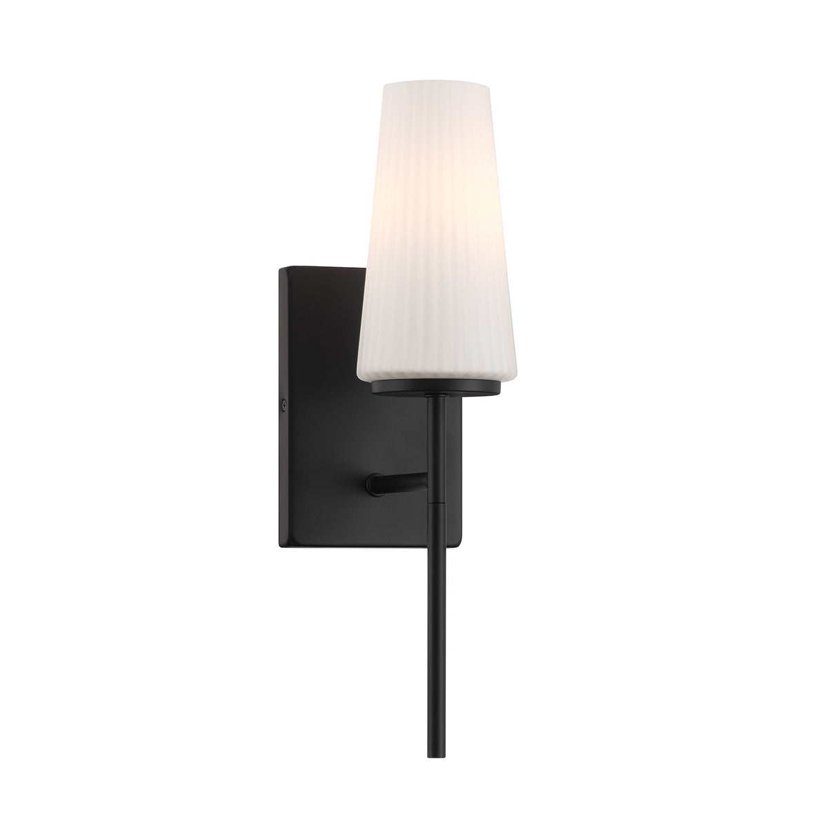Meridian Lighting M90115MBK Meridian One Light Wall Sconce in Matte Black