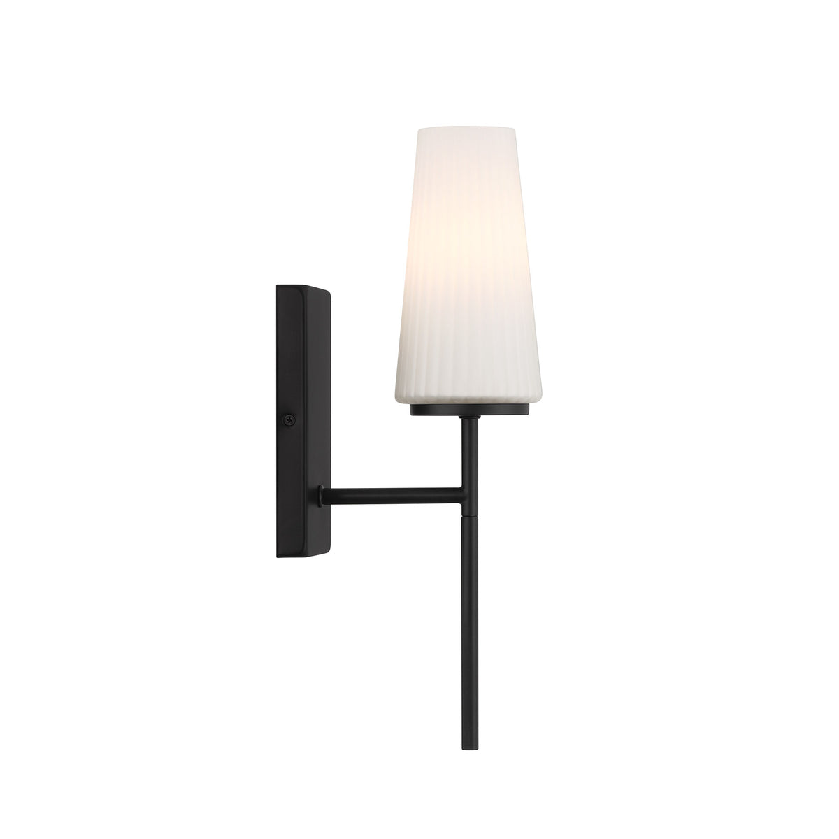 Meridian Lighting M90115MBK Meridian One Light Wall Sconce in Matte Black
