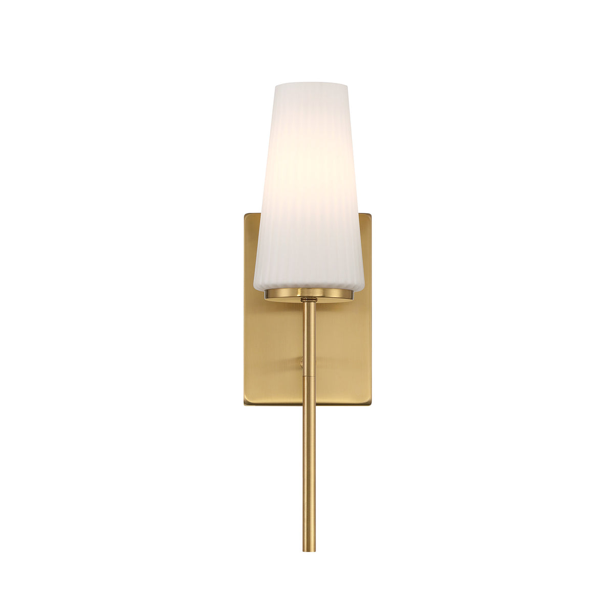 Meridian Lighting M90115NB Meridian One Light Wall Sconce in Natural Brass