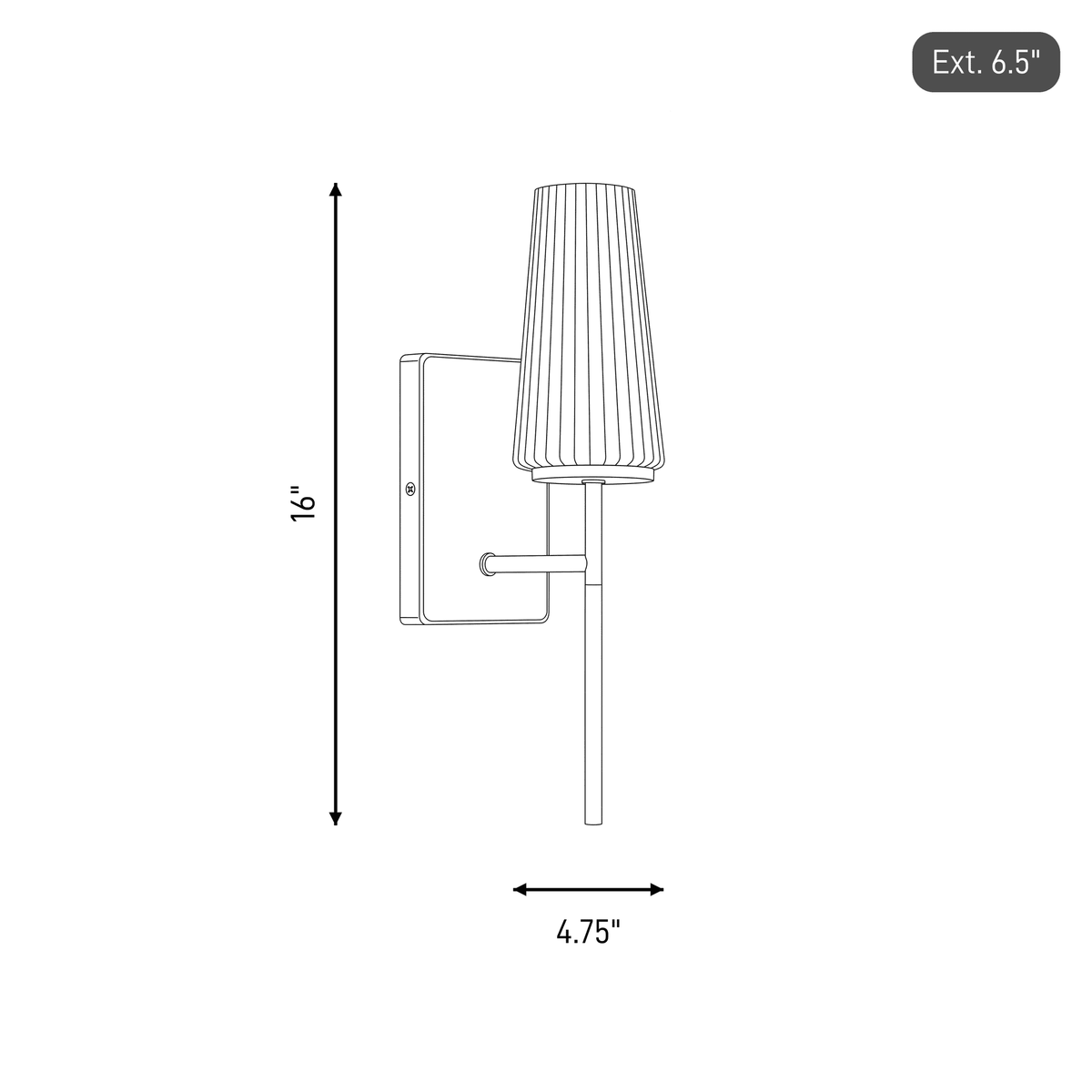 Meridian Lighting M90115NB Meridian One Light Wall Sconce in Natural Brass
