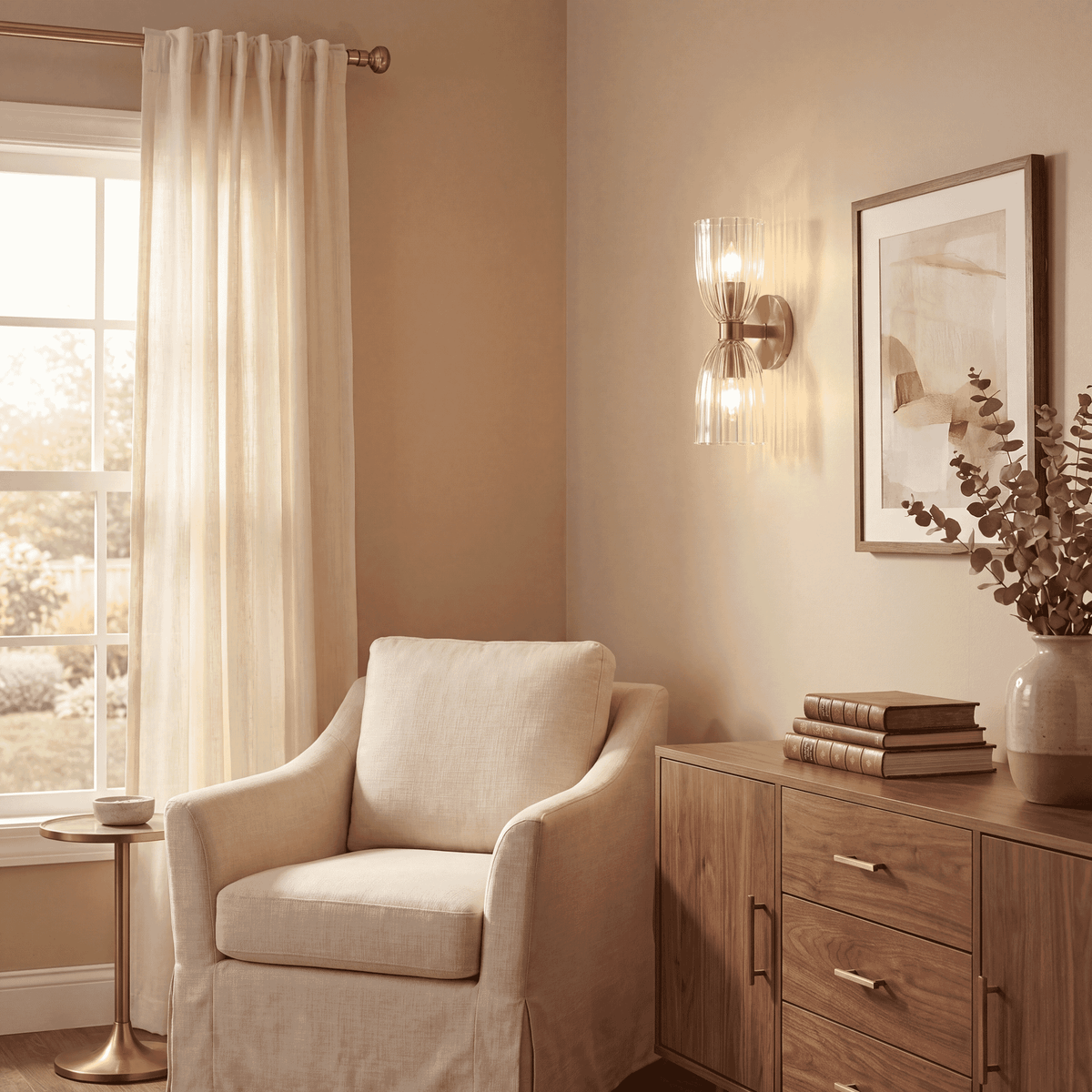 Éclairage Meridian M90121NB Meridian Murale en laiton naturel