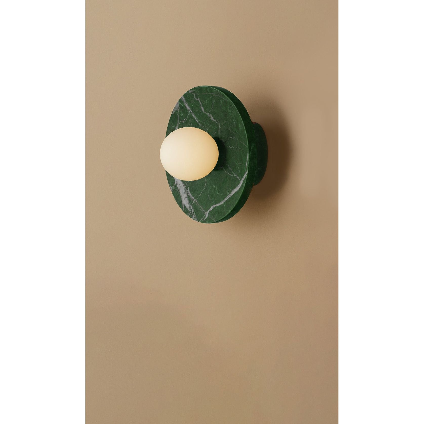 Dounia Home - DH-MARDISWAL-MD-GRN - Maria Disc Wall Sconce - Green Marble - Green Marble