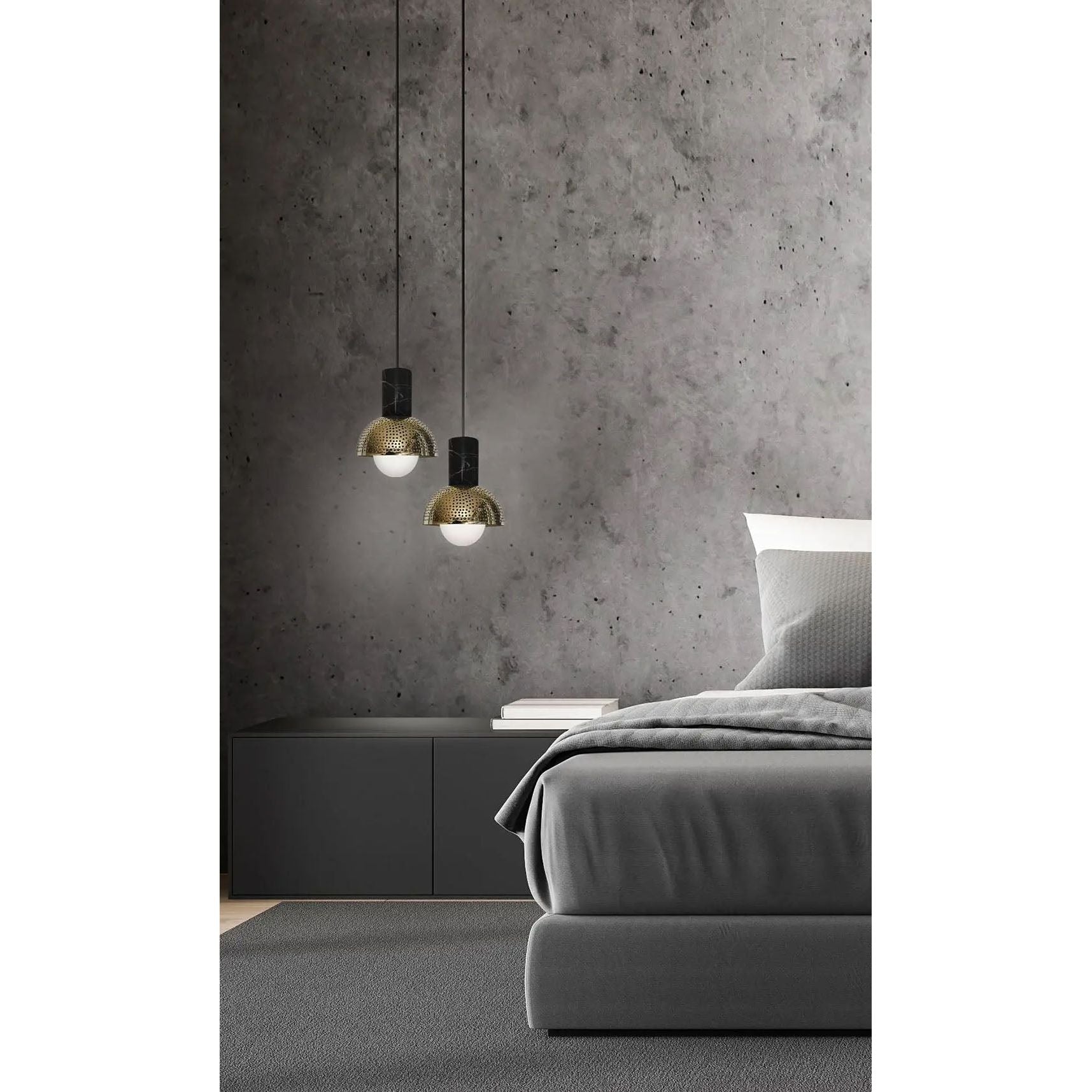 Dounia Home - DH-MAR2LIG-NIK - Maria 2 Light Chandelier - Brushed Nickel Silver