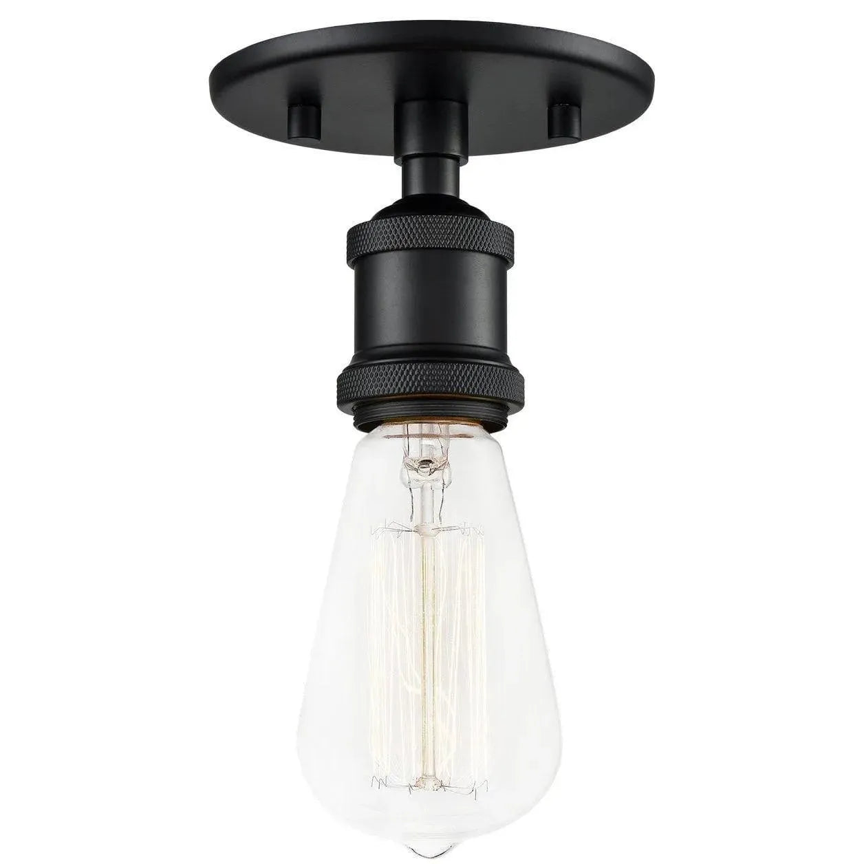 Matteo Lighting - Bulstrode's Workshop Flush Mount - X46100BK | Montreal Lighting & Hardware
