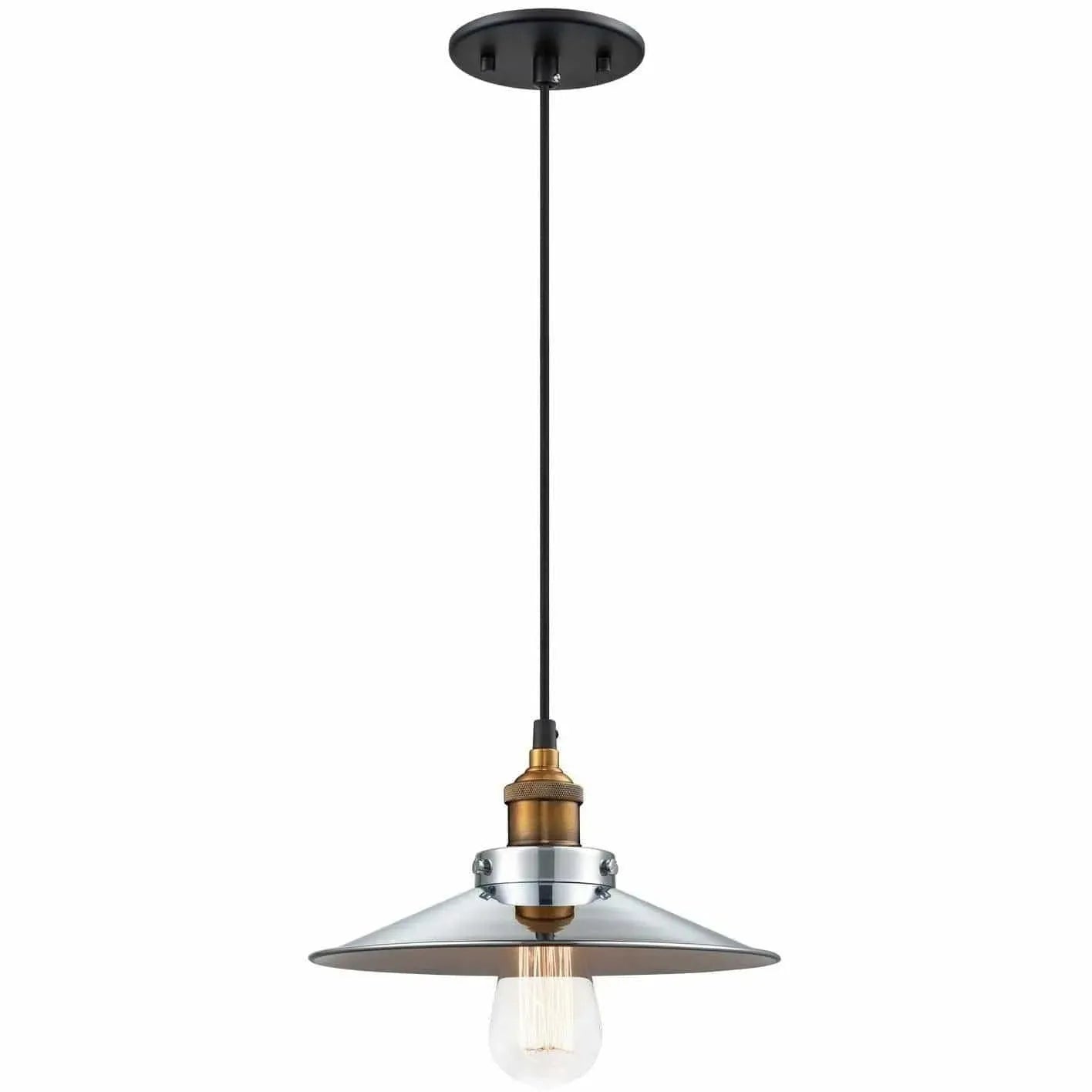 Matteo Lighting - Bulstrode's Workshop Metal Shade Pendant - C46111WGCH | Montreal Lighting & Hardware