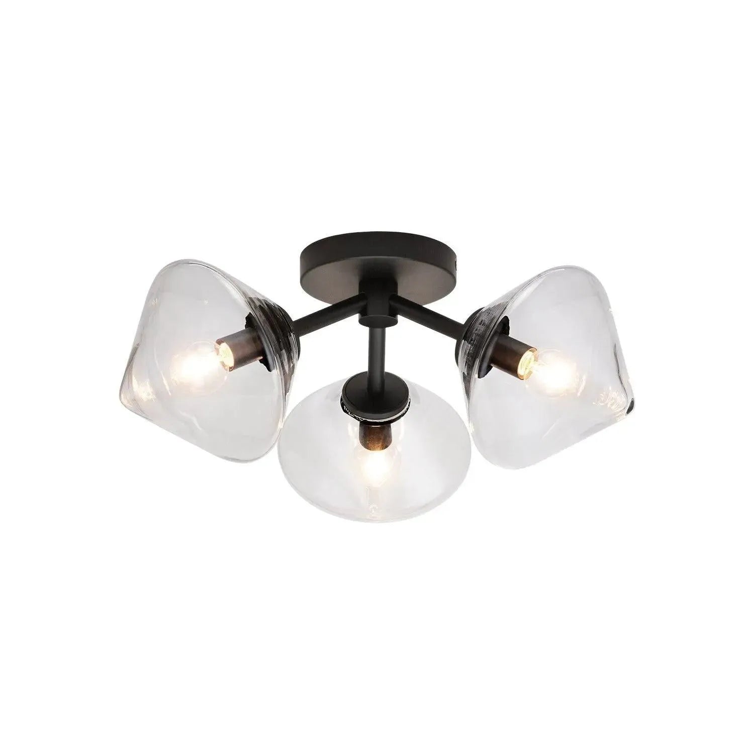 Matteo Lighting - Novo Oval Ceiling Mount - X81743BKCL | Montreal Lighting & Hardware