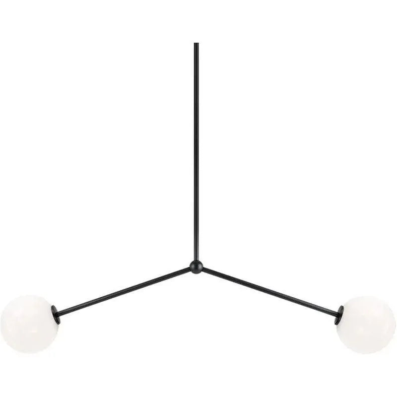 Matteo Lighting - Novo Twin Linear Pendant - C81702BKOP | Montreal Lighting & Hardware