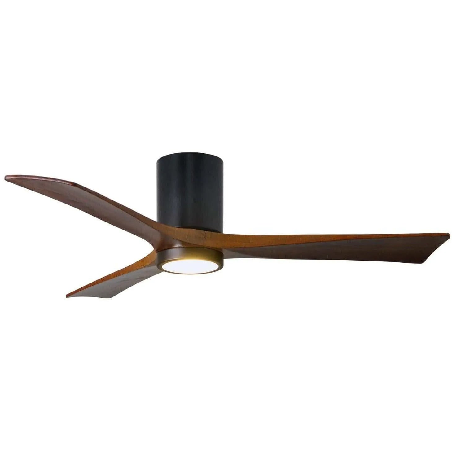 Matthews Fan Company - Irene 3 Hugger Ceiling Fan with Light Kit - IR3HLK-BK-WA-52 | Montreal Lighting & Hardware