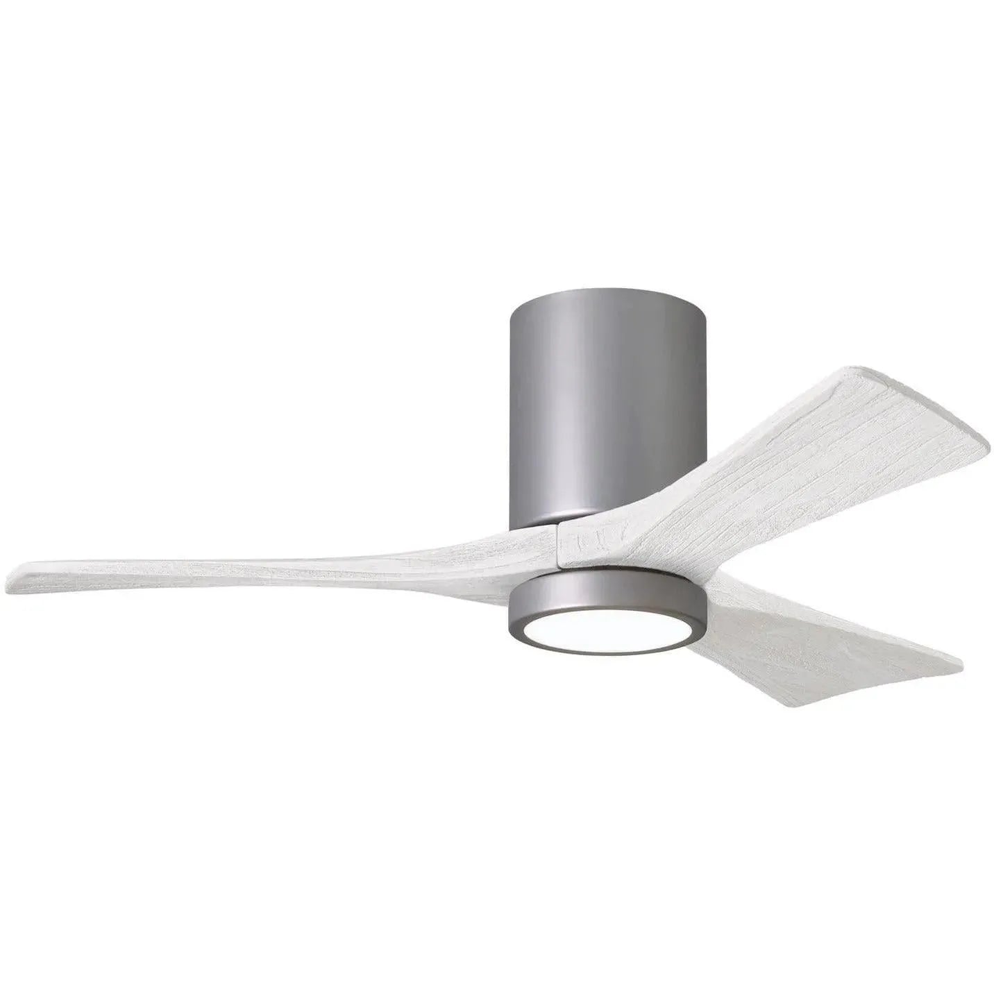 Matthews Fan Company - Irene 3 Hugger Ceiling Fan with Light Kit - IR3HLK-BN-MWH-42 | Montreal Lighting & Hardware