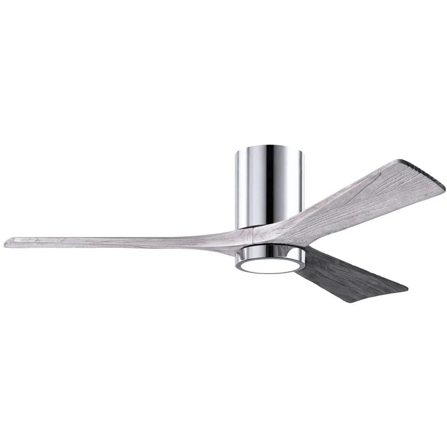 Matthews Fan Company - Irene 3 Hugger Ceiling Fan with Light Kit - IR3HLK-CR-BW-52 | Montreal Lighting & Hardware