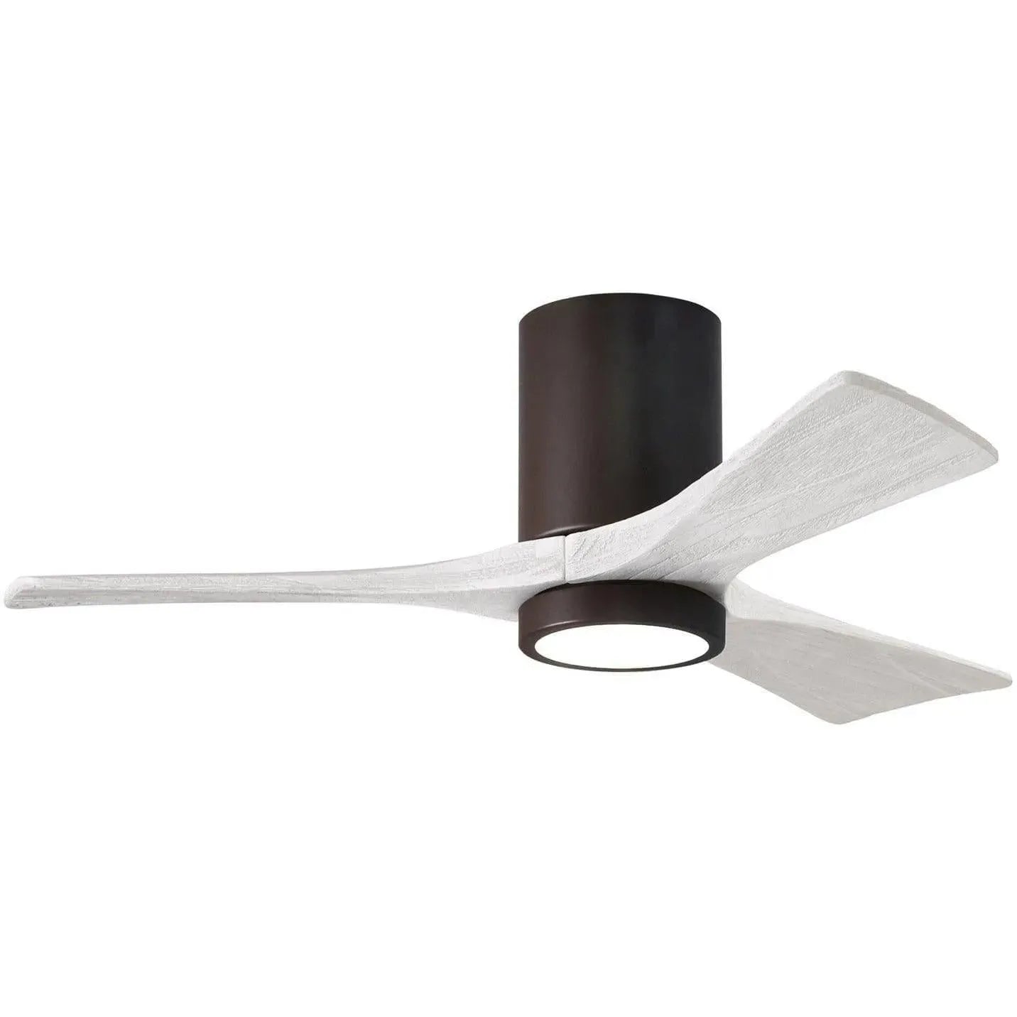 Matthews Fan Company - Irene 3 Hugger Ceiling Fan with Light Kit - IR3HLK-TB-MWH-42 | Montreal Lighting & Hardware