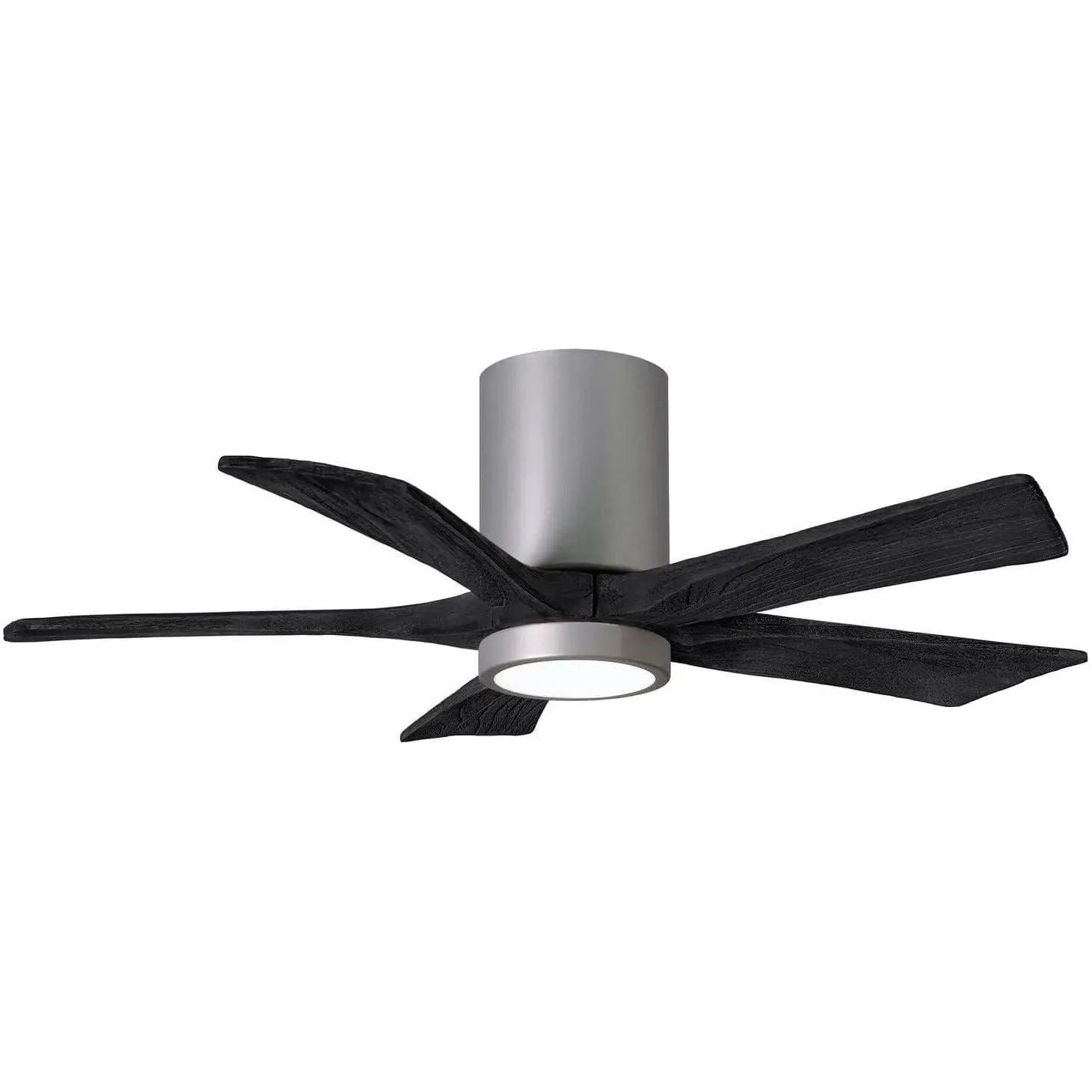 Matthews Fan Company - Irene 5 Hugger Ceiling Fan with Light Kit - IR5HLK-BN-BK-42 | Montreal Lighting & Hardware