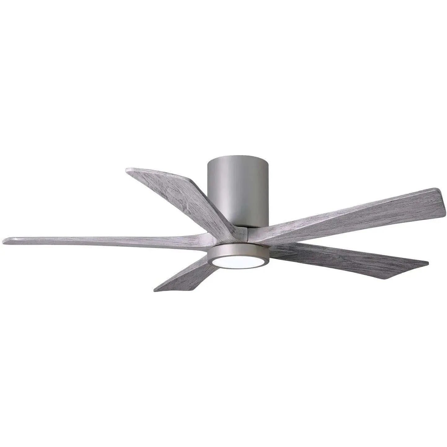 Matthews Fan Company - Irene 5 Hugger Ceiling Fan with Light Kit - IR5HLK-BN-BW-52 | Montreal Lighting & Hardware