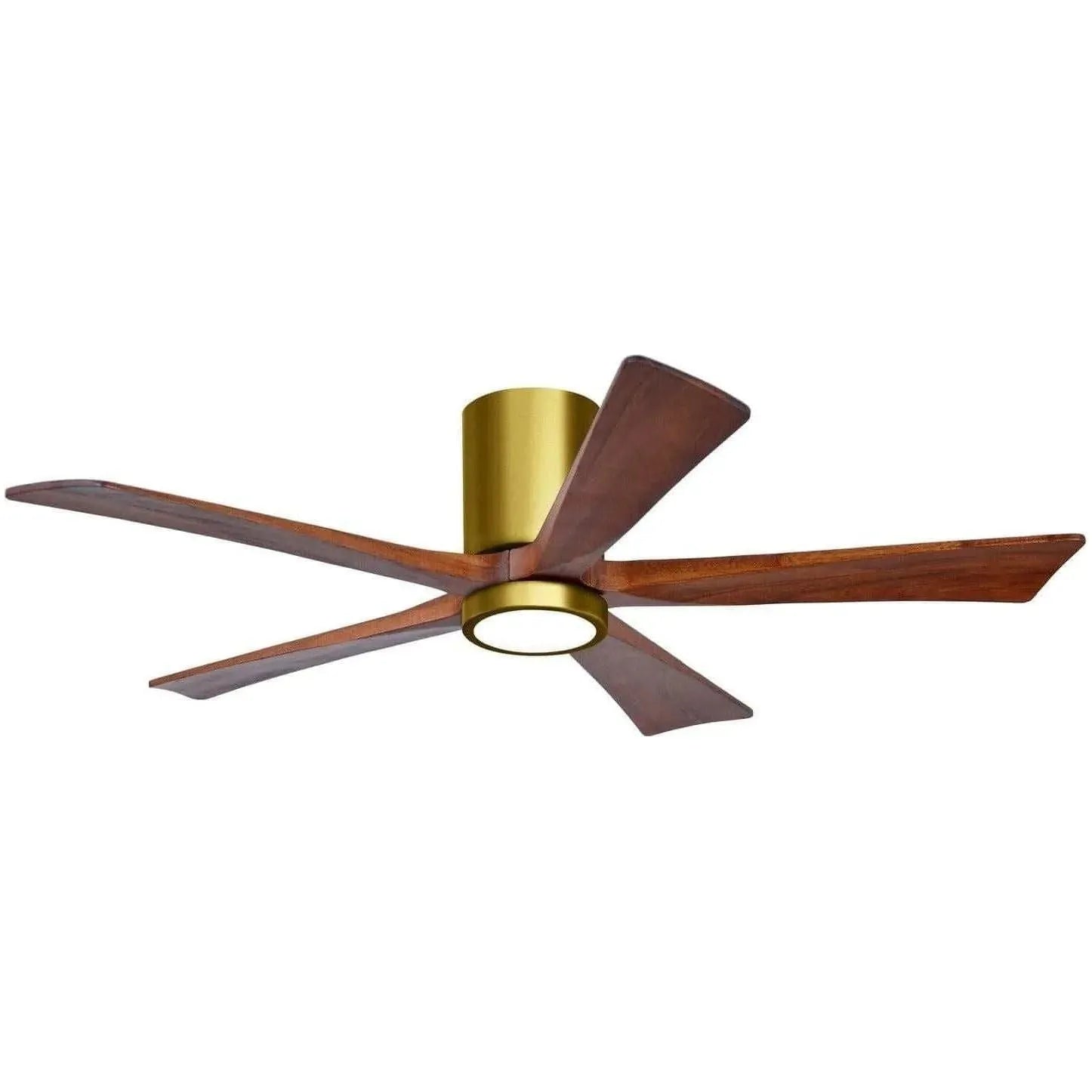 Matthews Fan Company - Irene 5 Hugger Ceiling Fan with Light Kit - IR5HLK-BRBR-WA-52 | Montreal Lighting & Hardware