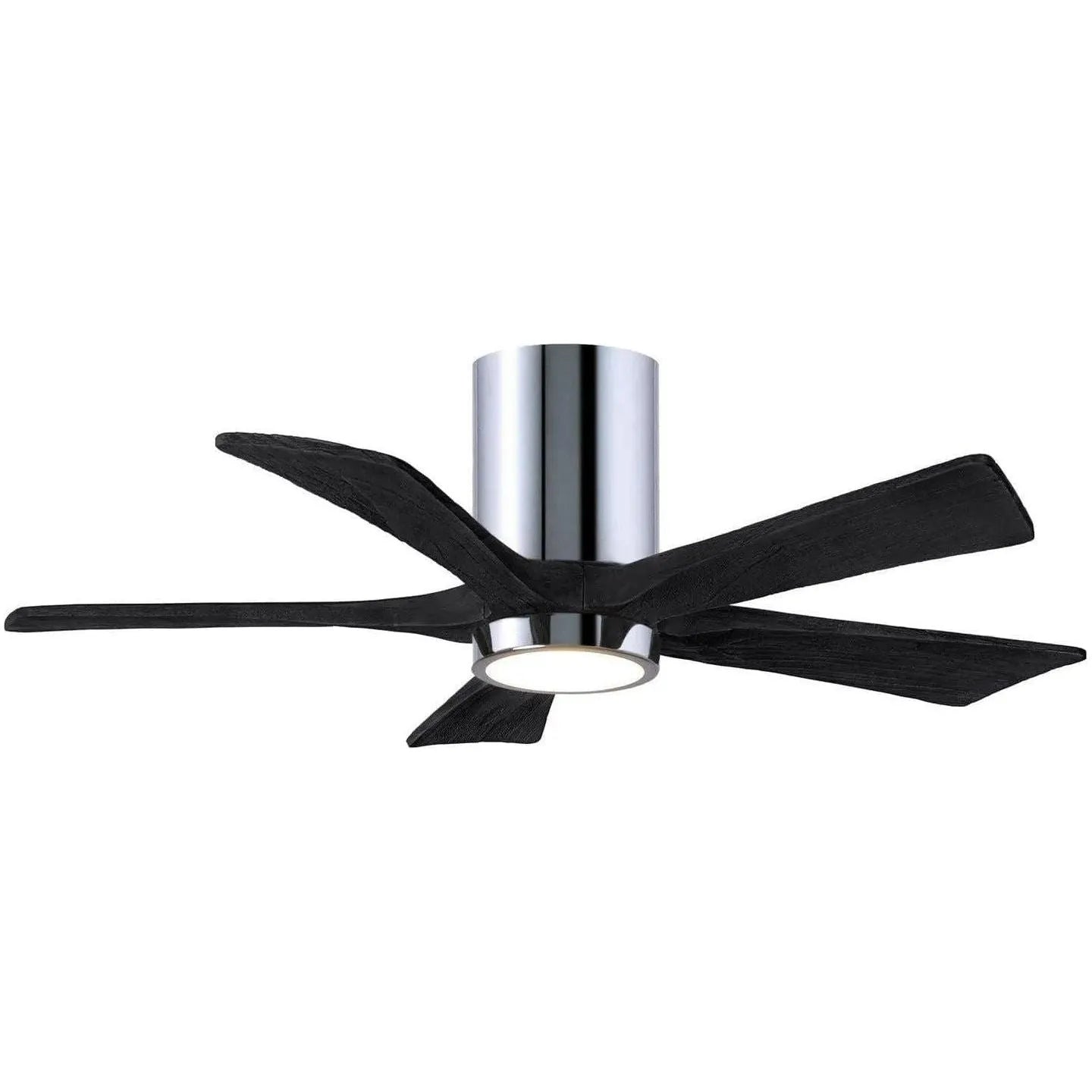 Matthews Fan Company - Irene 5 Hugger Ceiling Fan with Light Kit - IR5HLK-CR-BK-42 | Montreal Lighting & Hardware