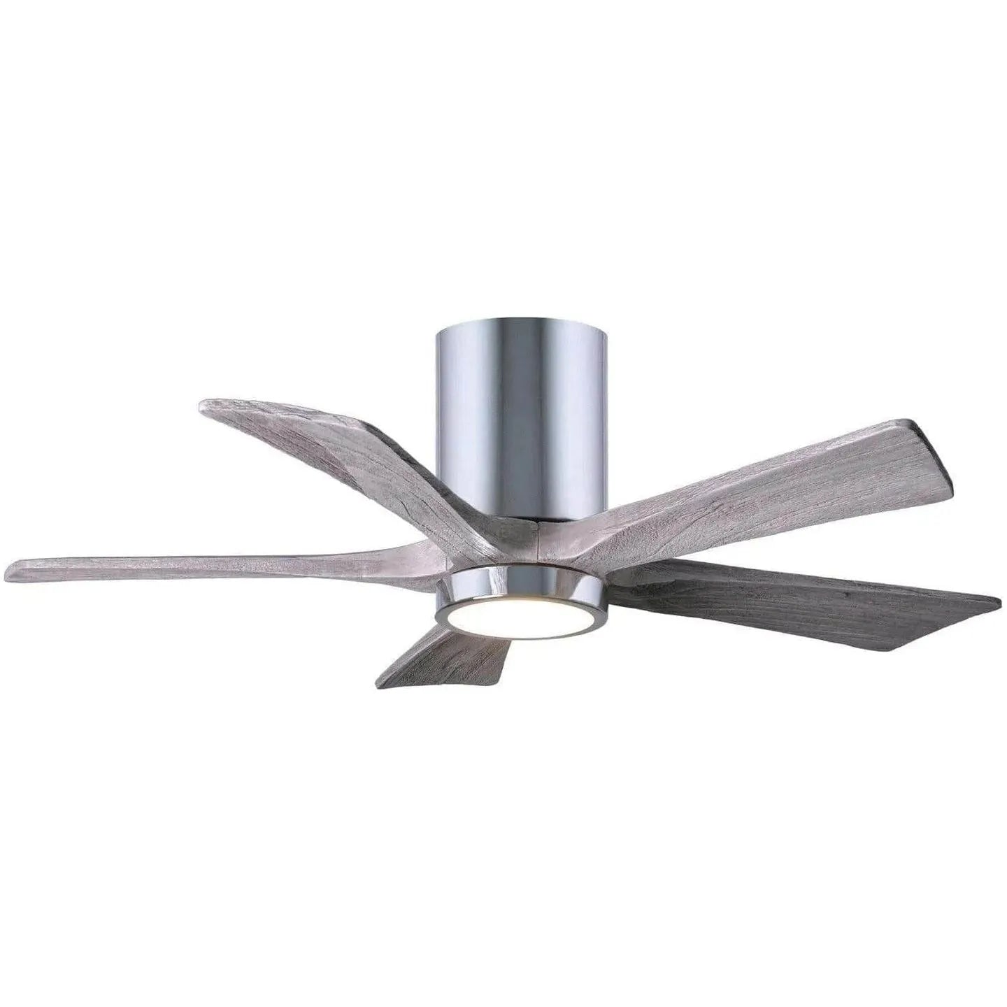 Matthews Fan Company - Irene 5 Hugger Ceiling Fan with Light Kit - IR5HLK-CR-BW-42 | Montreal Lighting & Hardware