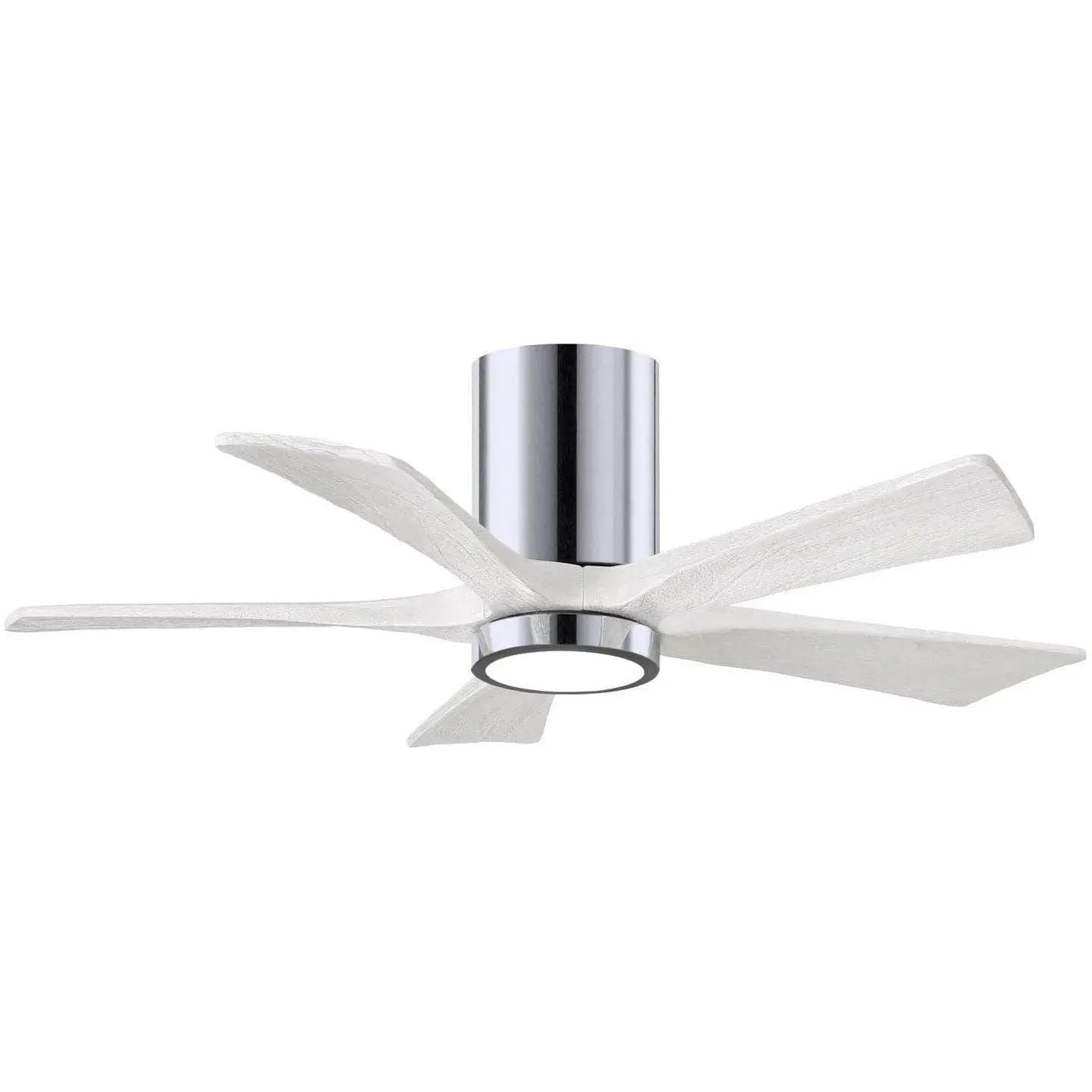 Matthews Fan Company - Irene 5 Hugger Ceiling Fan with Light Kit - IR5HLK-CR-MWH-42 | Montreal Lighting & Hardware