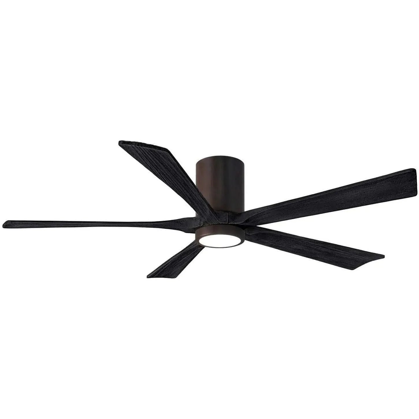Matthews Fan Company - Irene 5 Hugger Ceiling Fan with Light Kit - IR5HLK-TB-BK-60 | Montreal Lighting & Hardware