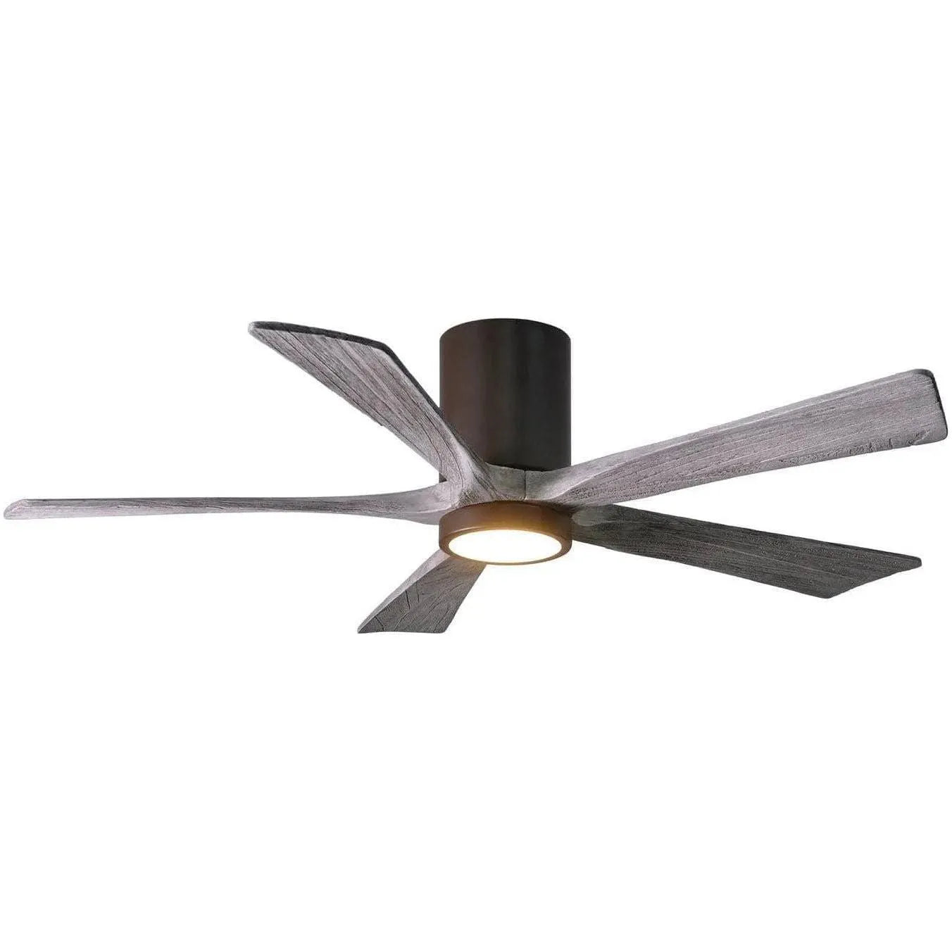 Matthews Fan Company - Irene 5 Hugger Ceiling Fan with Light Kit - IR5HLK-TB-BW-52 | Montreal Lighting & Hardware