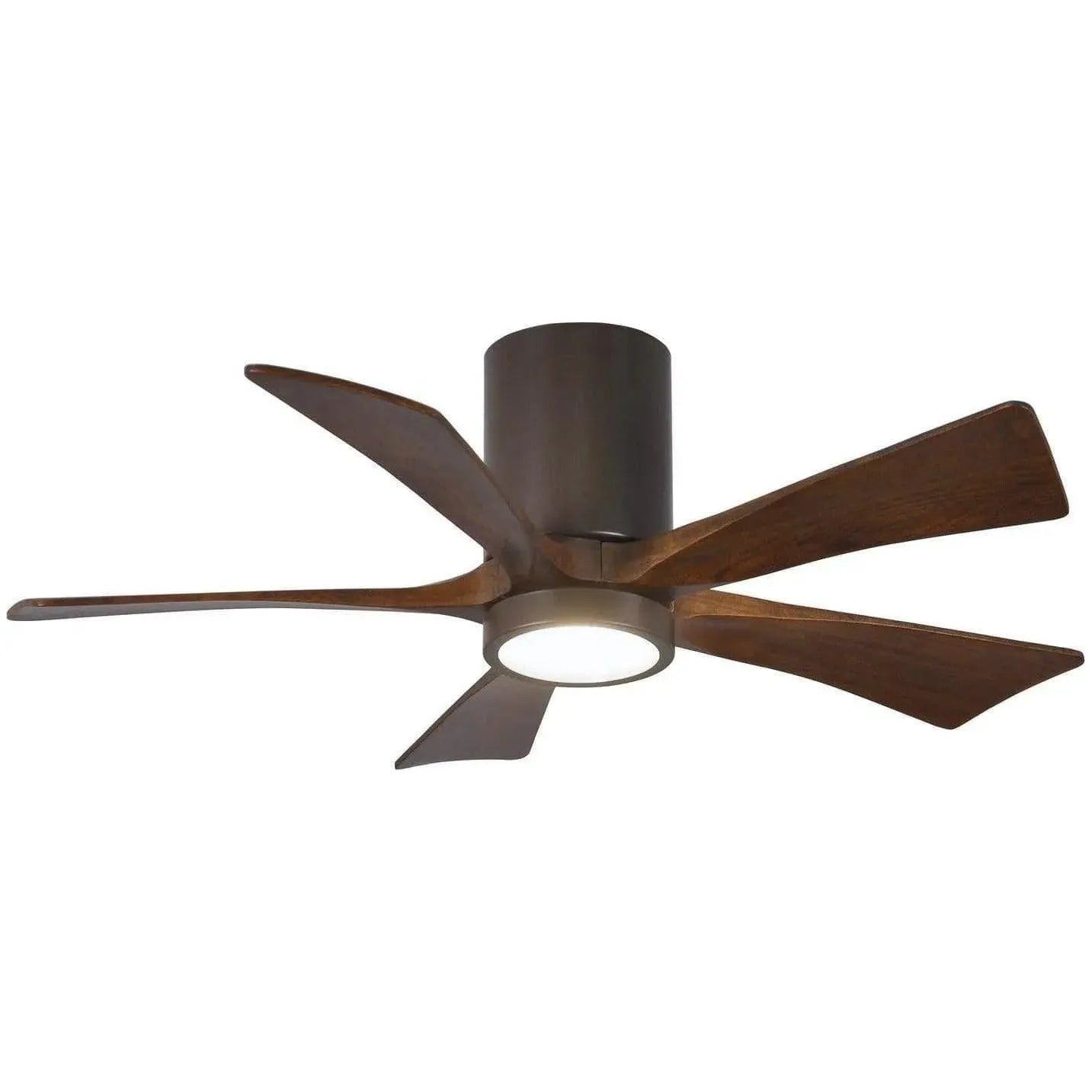 Matthews Fan Company - Irene 5 Hugger Ceiling Fan with Light Kit - IR5HLK-TB-WA-42 | Montreal Lighting & Hardware