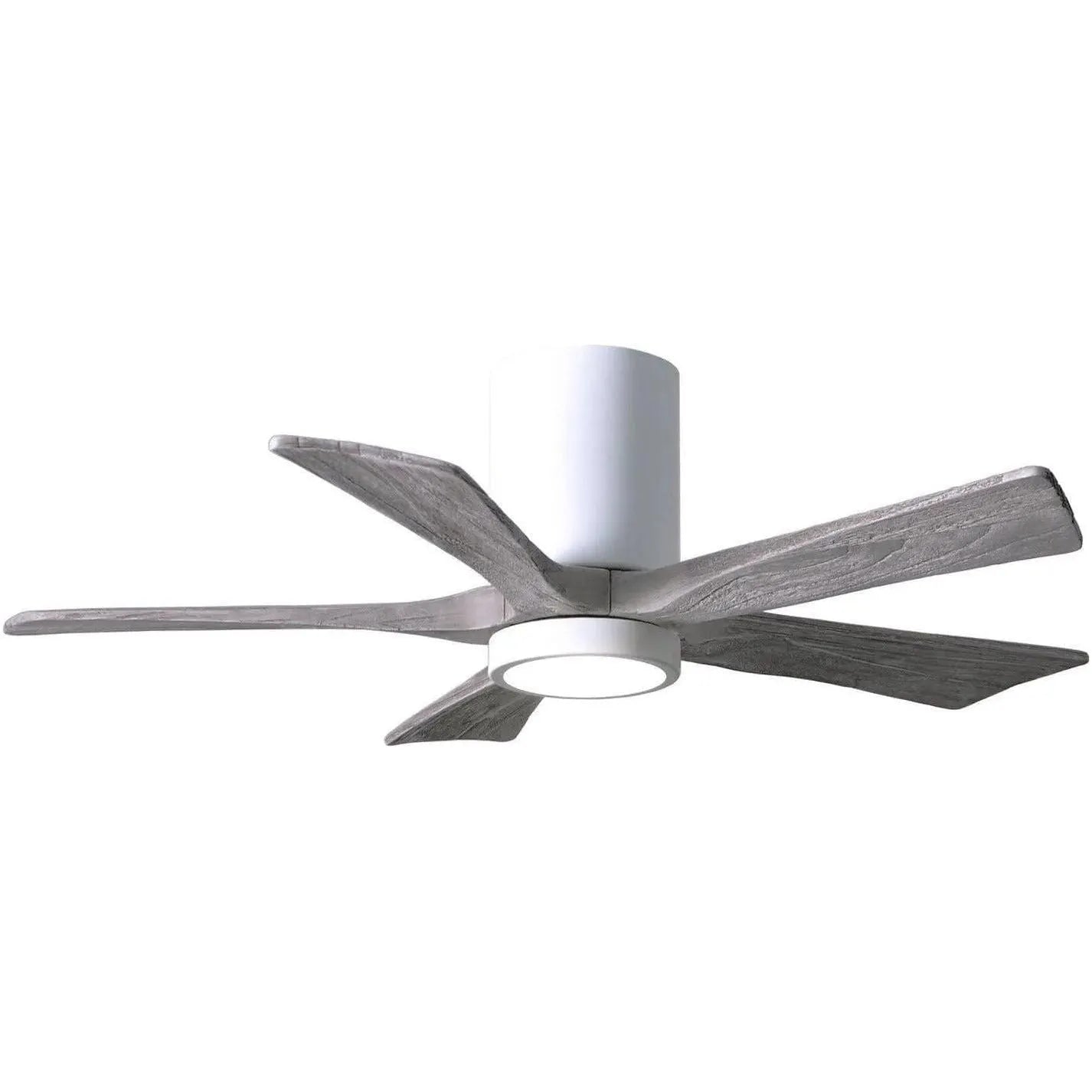 Matthews Fan Company - Irene 5 Hugger Ceiling Fan with Light Kit - IR5HLK-WH-BW-42 | Montreal Lighting & Hardware