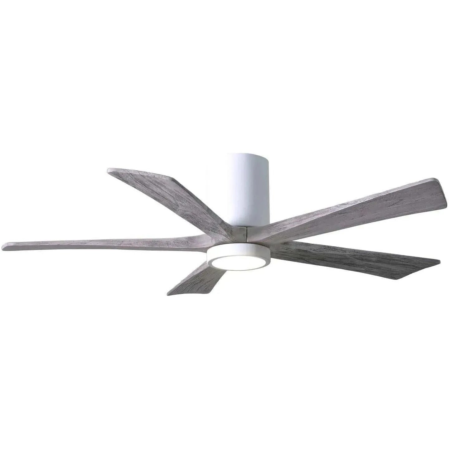Matthews Fan Company - Irene 5 Hugger Ceiling Fan with Light Kit - IR5HLK-WH-BW-52 | Montreal Lighting & Hardware