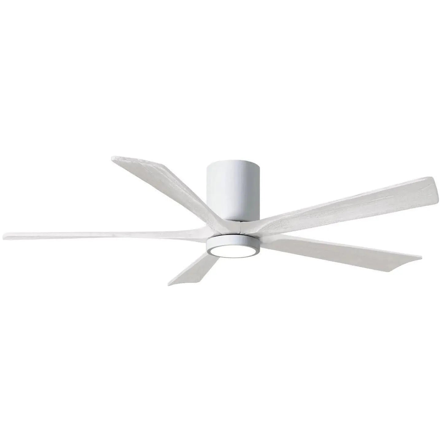 Matthews Fan Company - Irene 5 Hugger Ceiling Fan with Light Kit - IR5HLK-WH-MWH-60 | Montreal Lighting & Hardware