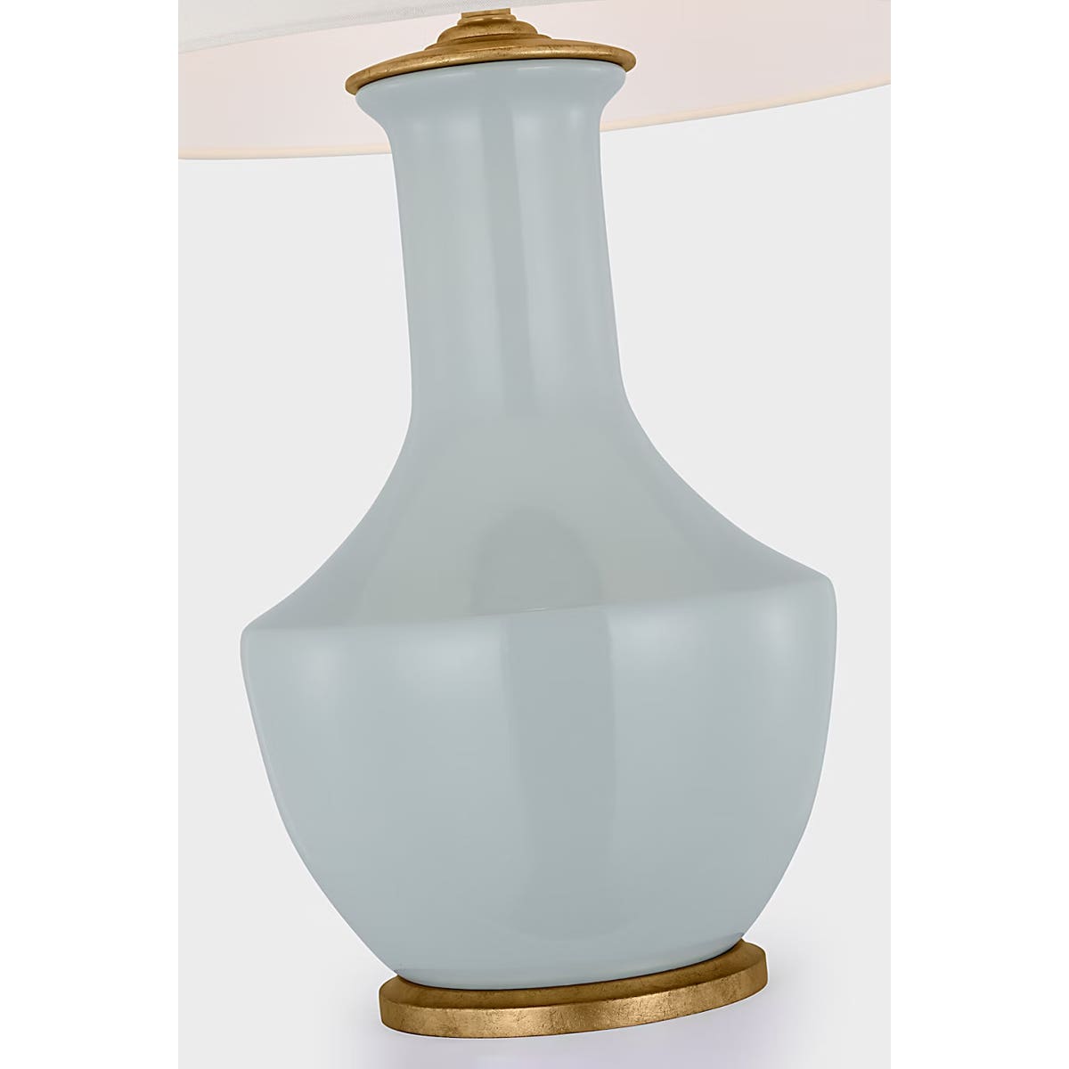 Visual Comfort Signature Collection CHA 8661ICB-L-CL Lambay Cordless Table Lamp in Ice Blue Porcelain, detail view