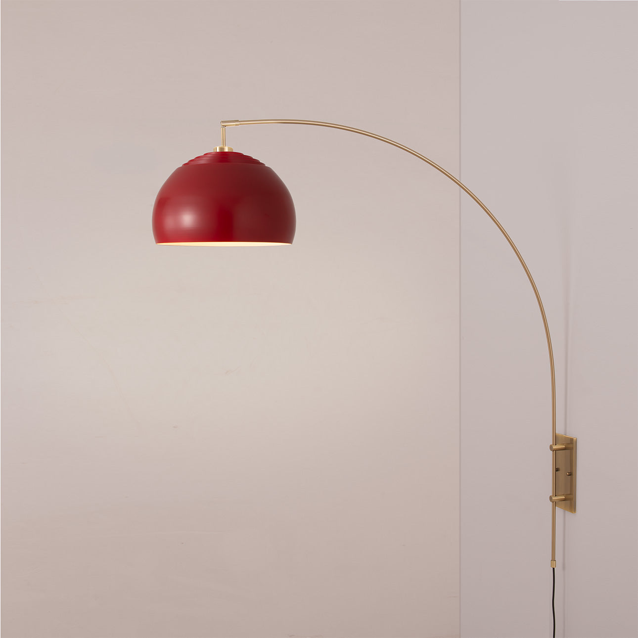 Nova of California 2113836CR Half Dome Wall Mounted Arc Lamp in Satin Nickel (6CR)