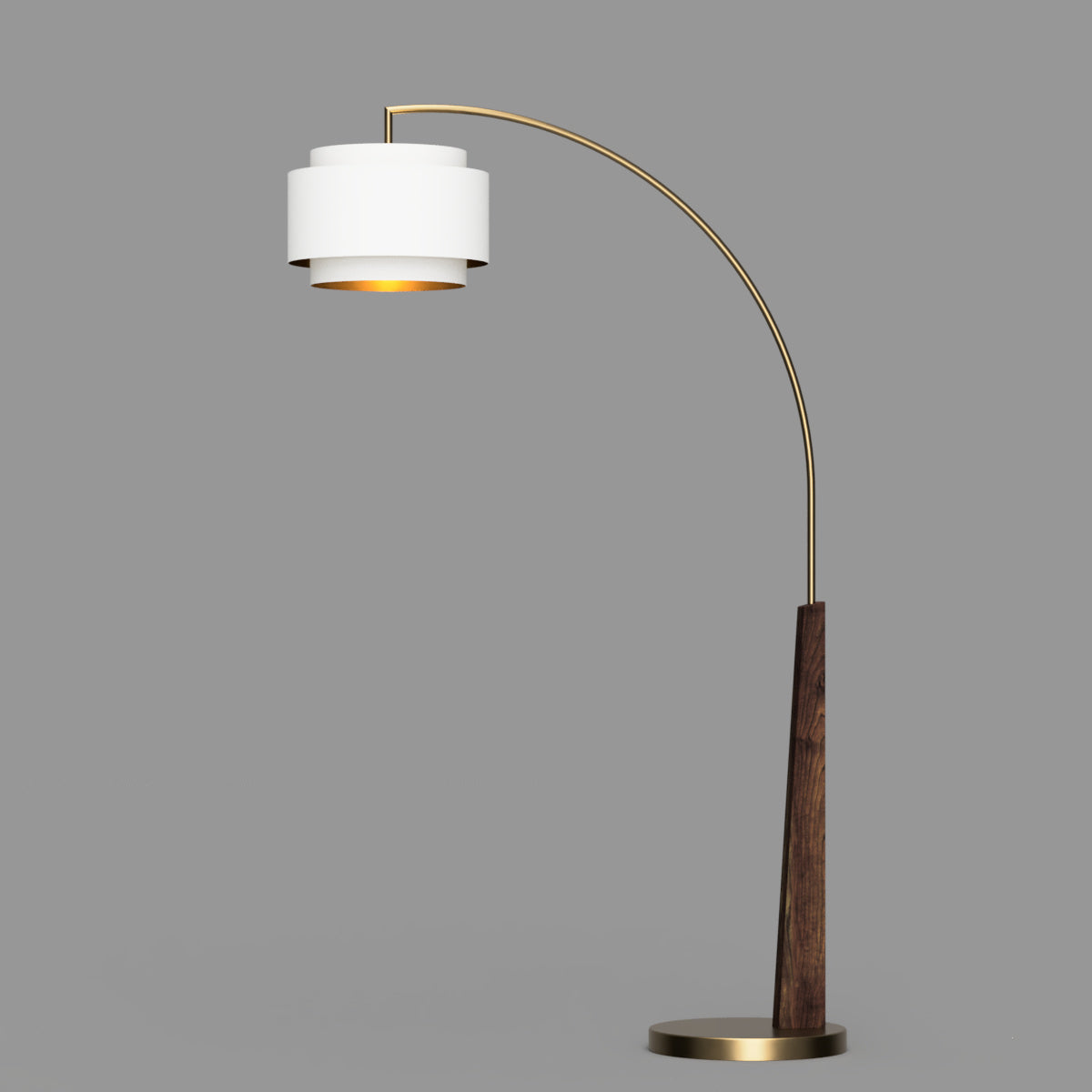 Lampe sur pied arquée à une lumière Coronado 2110772WB de Nova of California, en noir mat