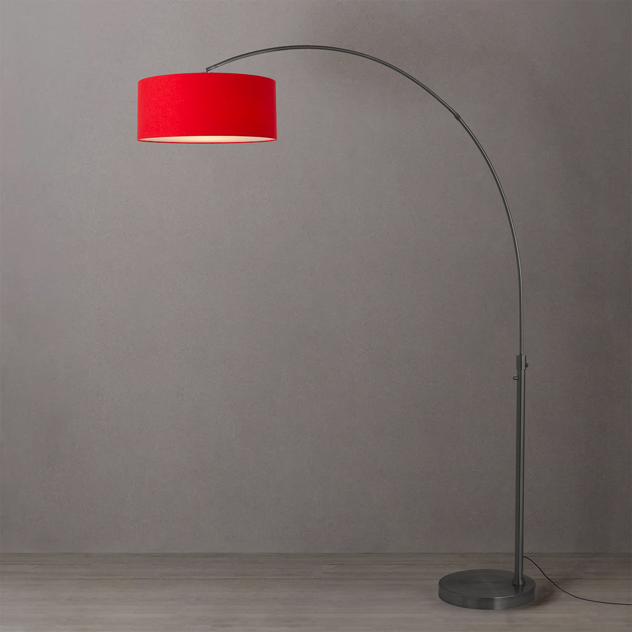 Lampe à arc flottante à une lumière Nova of California 2110826CR en nickel noir