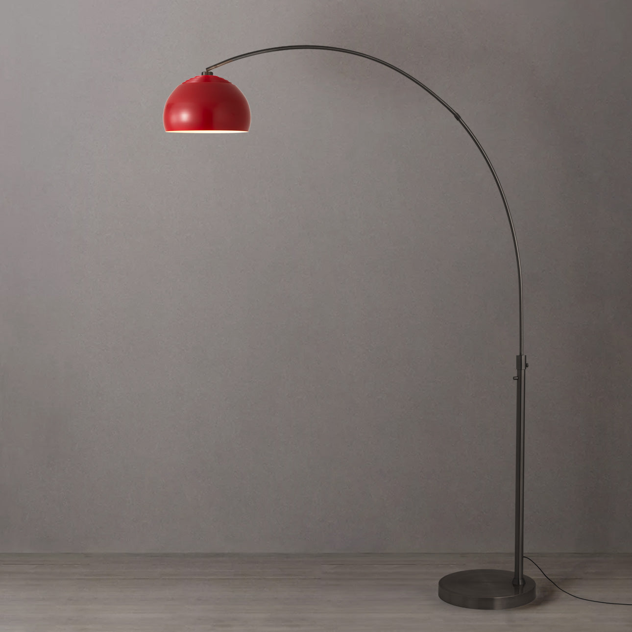 Lampe à arc flottante à une lumière Nova of California 2113826CR en nickel noir (6CR)
