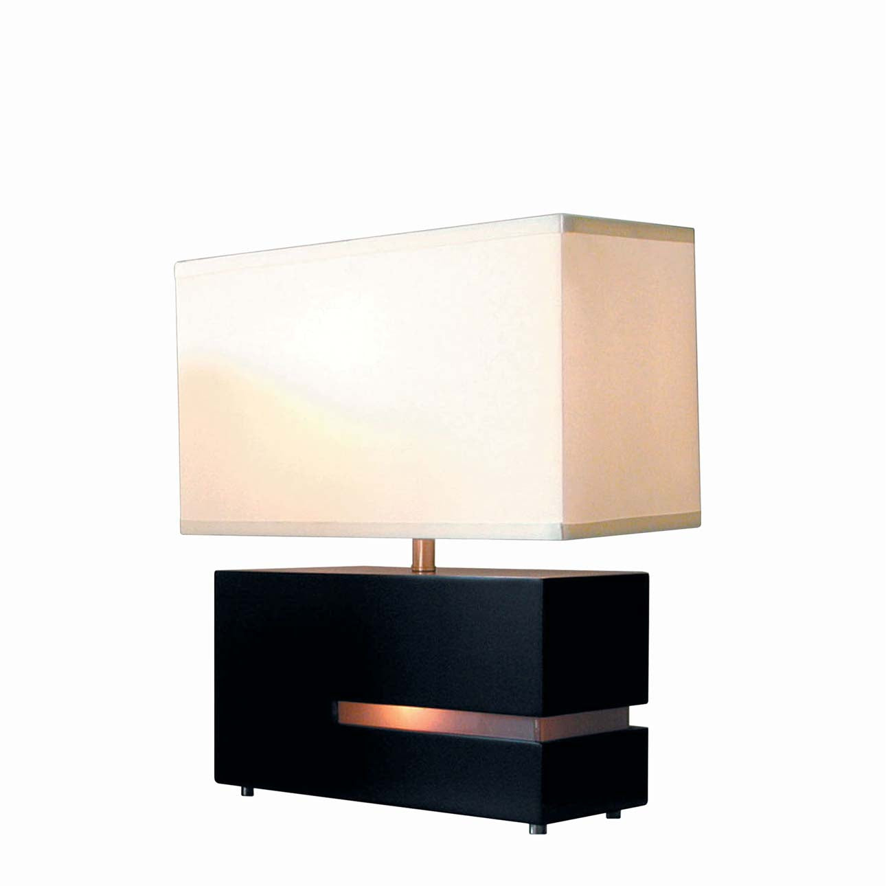 Nova of California 0284DC Zen Reclining Table Lamp with Night Light in Espresso/Brushed Nickel / Brushed Nickel