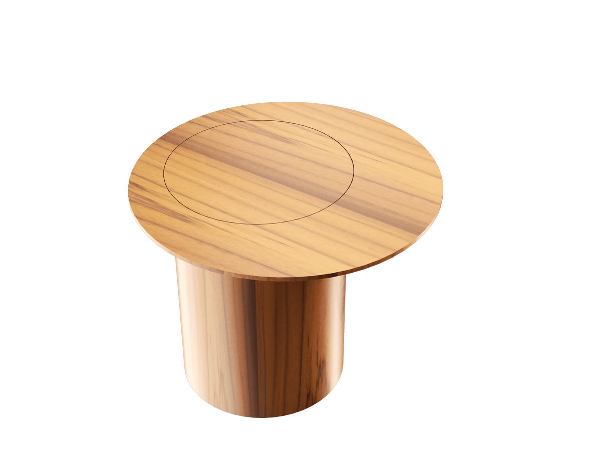 Accord Lighting F1044.12 Cylindrical Accord Side Table in Teak