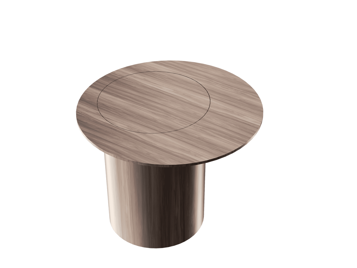 Accord Lighting F1044.18 Cylindrical Accord Side Table in American Walnut