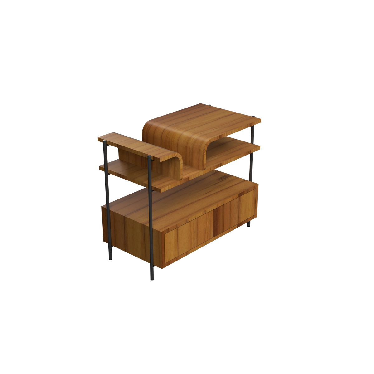 Accord Lighting F1029.12 Cascade Accord Bedside Table in Teak