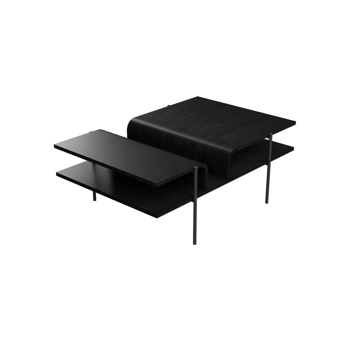 Accord Lighting F1025.44 Cascade Accord Coffee Table in Charcoal