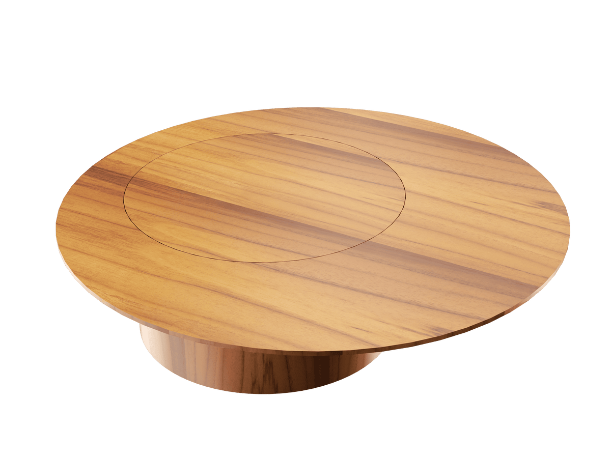 Accord Lighting F1046.12 Cylindrical Accord Coffee Table in Teak