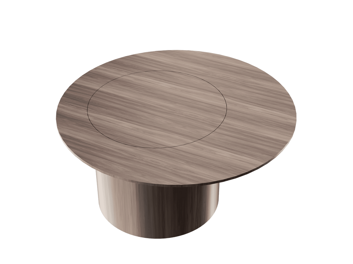 Accord Lighting F1045.18 Cylindrical Accord Coffee Table in American Walnut