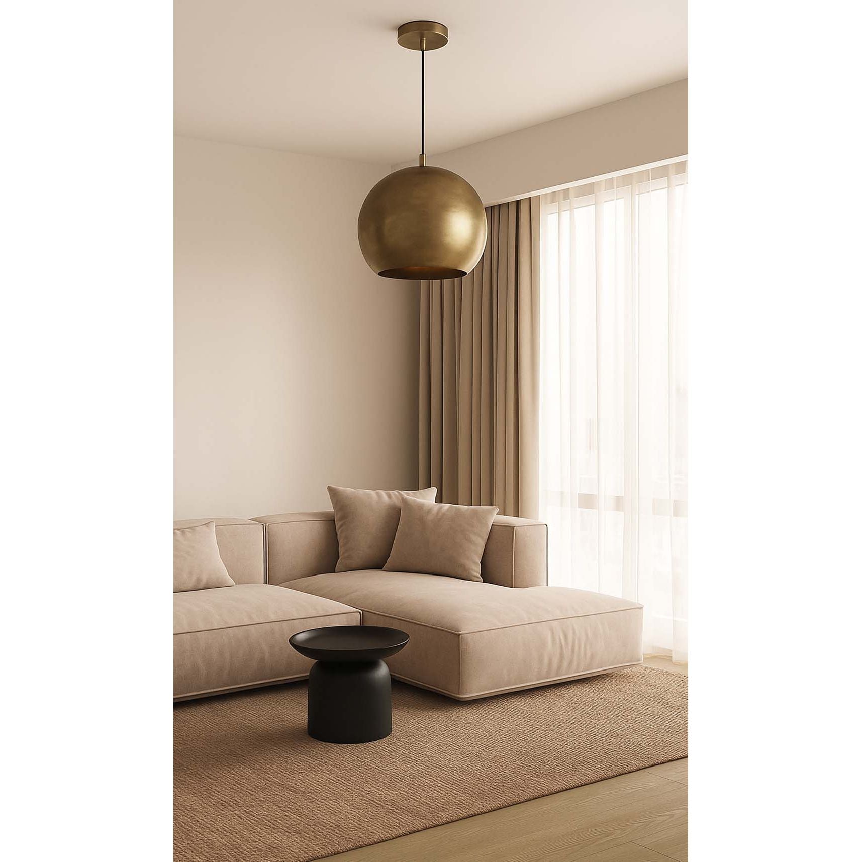 Dounia Home - DH-MISPENLIG-SM-NIK - Mishal Pendant Light - Brushed Nickel Silver