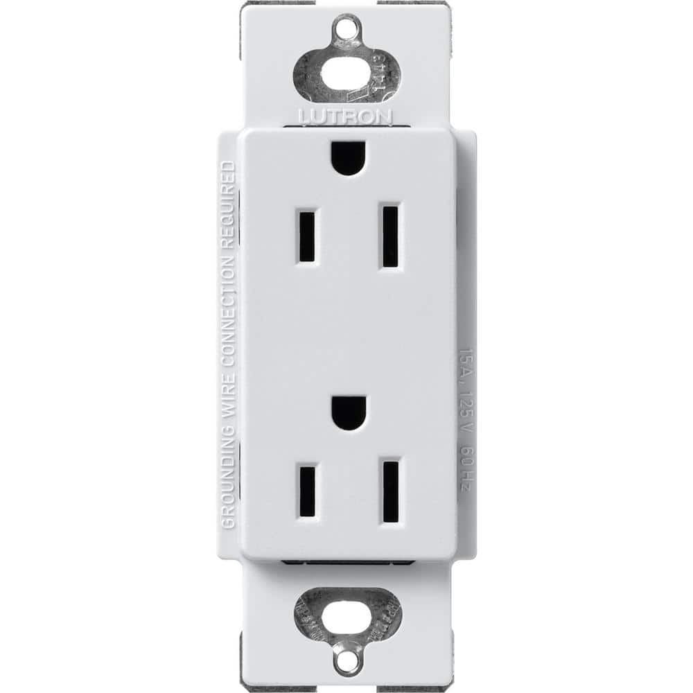 Lutron - Claro & Satin Colors 15A TR Receptacle - SCRS-15-TR-MI | Montreal Lighting & Hardware