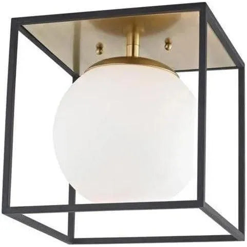 Mitzi - Aira Flush Mount - H141501S-AGB/BK | Montreal Lighting & Hardware